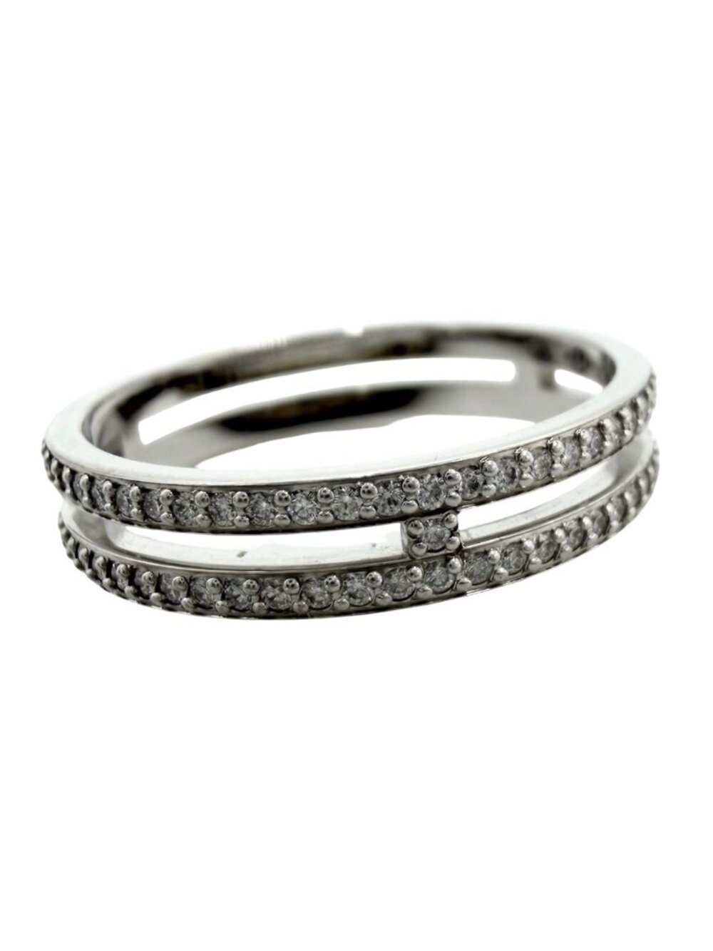 Hermes Ring Ariane PM 51 750 White Gold WG 18k White Diamond